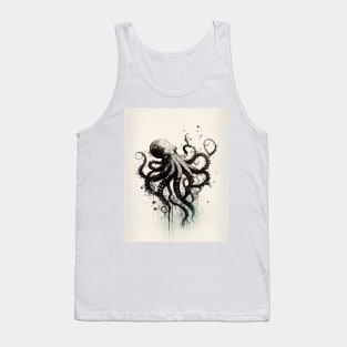 Octopus Ink Drawing Tank Top